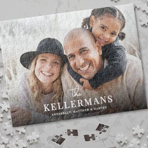 Puzzle Foto de familia con nombre personalizado