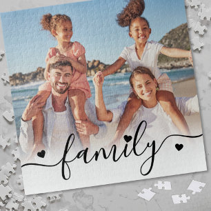 Puzzle Foto de familia de guión personalizado