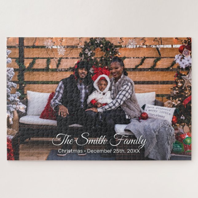 Puzzle Foto de familia de navidades personalizada (Horizontal)
