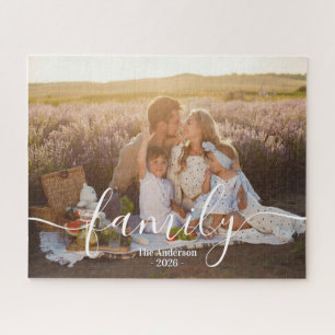 Puzzle Foto de familia personalizada: apellido personaliz
