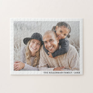 Puzzle Foto de familia simple y elegante personalizada