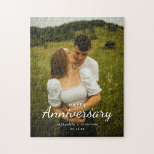 Puzzle Foto de Feliz Aniversario de Boda de Pareja Modern