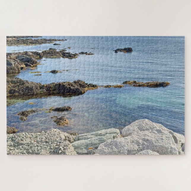 Puzzle Foto de la belleza natural de Blue Ocean Shore (Horizontal)