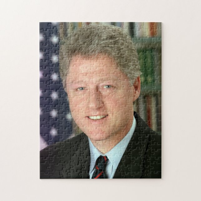 Puzzle Foto de la Casa Blanca del presidente Bill Clinton (Vertical)