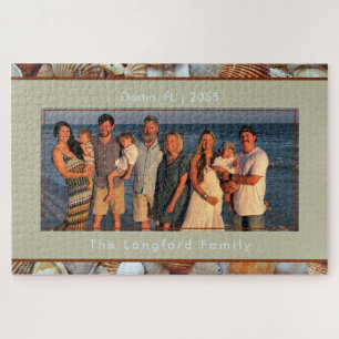 Puzzle Foto de la familia de vacaciones de Seashell Beach