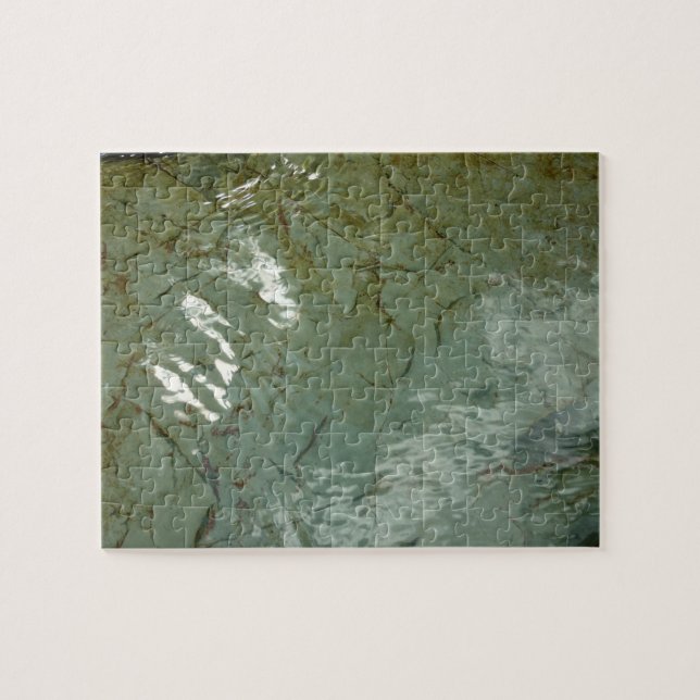 Puzzle Foto de la naturaleza de la losa cubierta de agua (Horizontal)