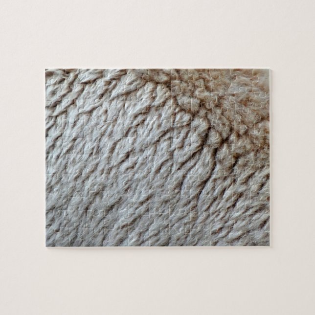 Puzzle Foto de la naturaleza del resumen de lana de oveja (Horizontal)