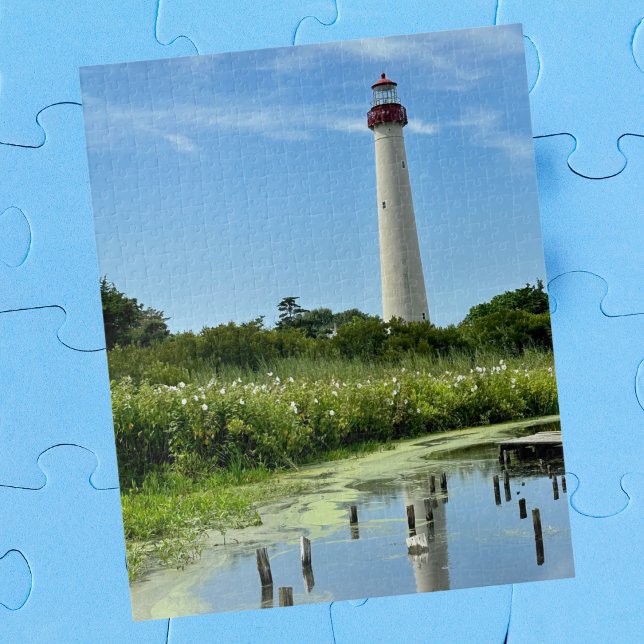 Puzzle Foto de la torre de Cape May NJ, Noche familiar, G (Subido por el creador)