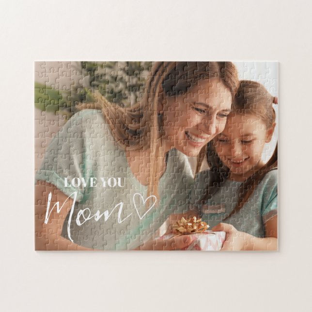 Puzzle Foto de mamá de Love You Personalizada (Horizontal)