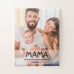 Puzzle Foto de mamá Día de la madre personalizado<br><div class="desc">Presentamos nuestro rompecabezas personalizado del Día de la Madre Fotográfica - un reconfortante y único regalo para celebrar a las madres especiales en tu vida. Este rompecabezas incluye una foto de personalizable de "Mamá", agregando un toque personal a este querido sake. Personalizar el rompecabezas con una foto que tiene valor...</div>
