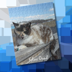 Puzzle Foto de mascota de gato, Noche familiar, regalo pe