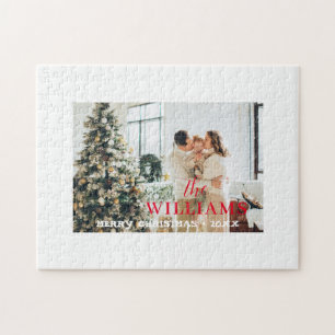Puzzle Foto de Navidad personalizada de la familia