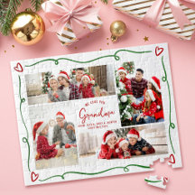 Foto de Navidad Rojo Verde Te Amo Abuela Doodles