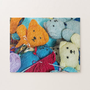 Puzzle Foto de osos de peluche de punto