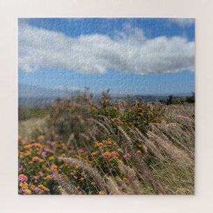 Puzzle Foto de paisaje de campo de flores silvestres hawa