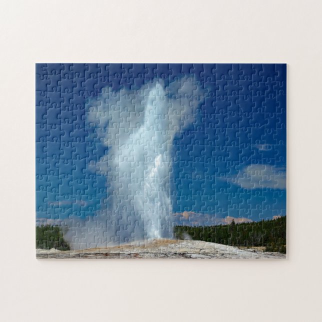 Puzzle Foto de paisaje de Yellowstone Old Faithful (Horizontal)