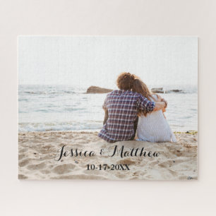 Puzzle Foto de pareja aniversario de boda personalizada