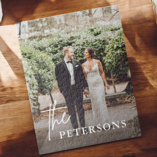 Puzzle Foto de pareja de recién casados con amor