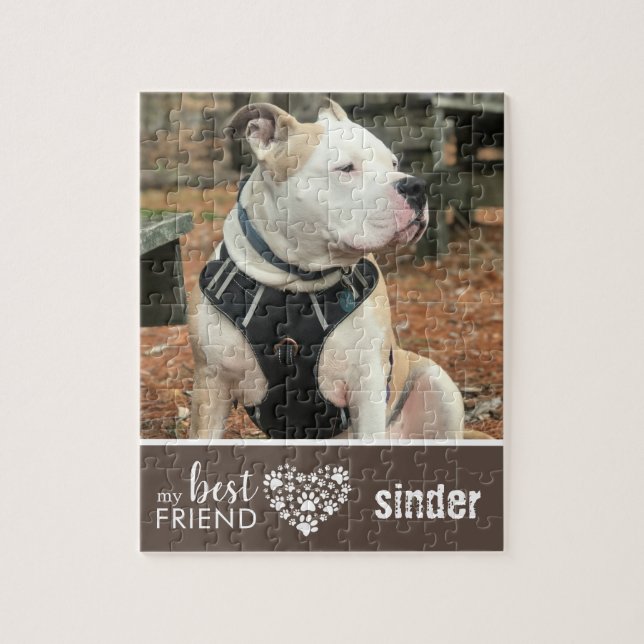Puzzle Foto de perro Mascota de amor personalizada (Vertical)