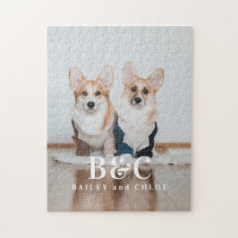 Puzzle Foto de perro Mascota personalizado con nombres
