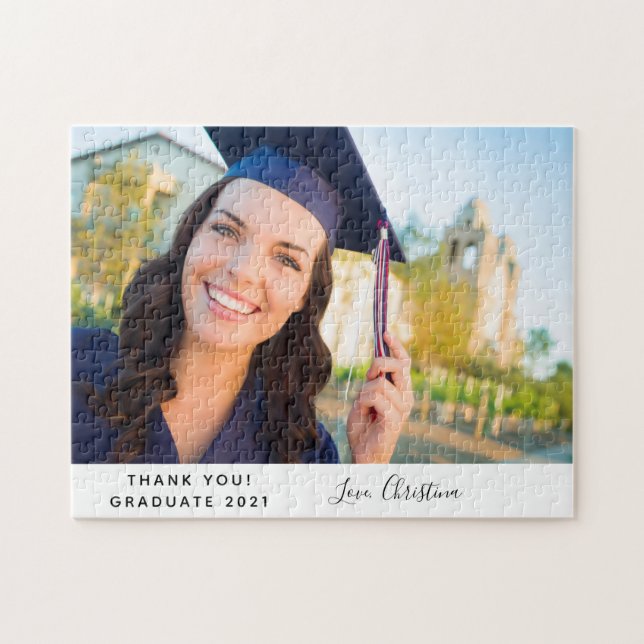 Puzzle Foto de personalizado de agradecimiento a los grad (Horizontal)