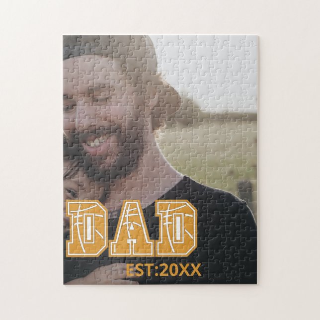 Puzzle Foto de personalizado Padre Deporte Día Papá Balon (Vertical)