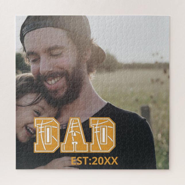 Puzzle Foto de personalizado Padre Deporte Día Papá Balon (Vertical)