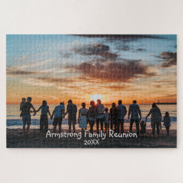 Puzzle Foto de Reunión Familiar Personalizar Nombre