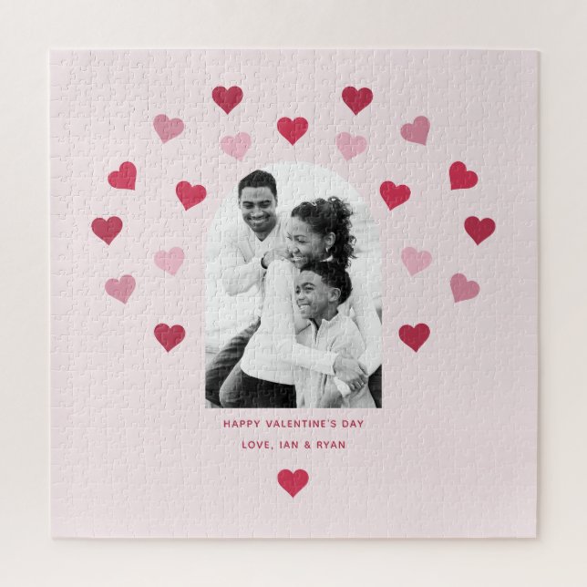 Puzzle Foto de San Valentín con patrones de dulce rosa y  (Vertical)