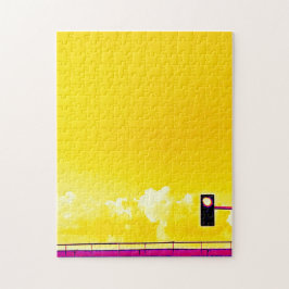 Puzzle Foto de semáforo Grado de aventura rosa amarillo