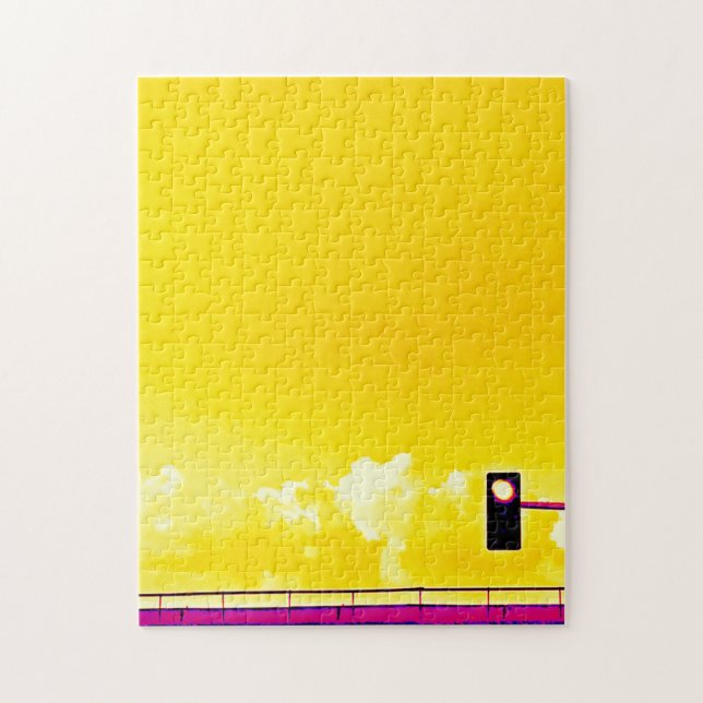 Puzzle Foto de semáforo Grado de aventura rosa amarillo (Vertical)
