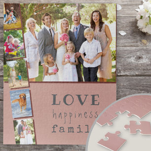 Puzzle Foto de Strip Collage Love Happy Family Pink