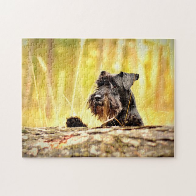 Puzzle foto de su perro keepsake único personalizado (Horizontal)