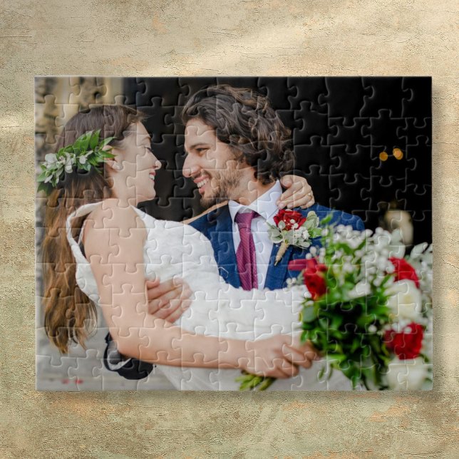 Puzzle Foto de tu boda (Personalized Wedding Photo Jigsaw Puzzle)
