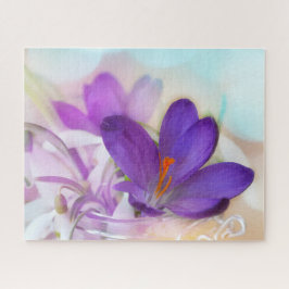 Puzzle Foto de un crocus de Primavera Púrpura de Bonito