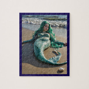 Puzzle Foto de una sirena en la playa