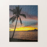 Puzzle Foto de viaje de la Palm Tree Tropical Tahití Suns<br><div class="desc">Foto de un rompecabezas de la puesta de sol de Tahití. ¡Horas de entretenimiento!</div>