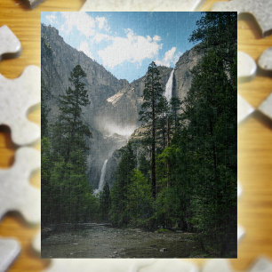 Puzzle Foto de Yosemite Falls Mountain Waterfall