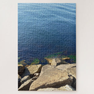 Puzzle Foto: Deep Blue Ocean y Rocky Shore