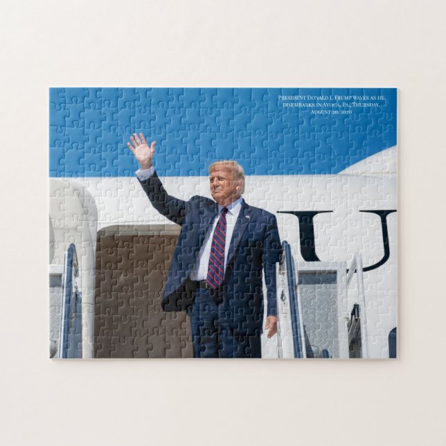 Puzzle Foto del avión del presidente Donald J. Trump (Horizontal)