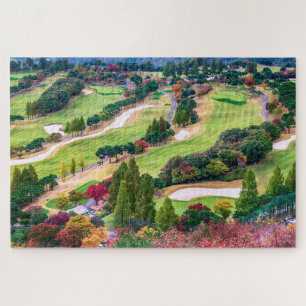 Puzzle Foto del campo de golf de otoño