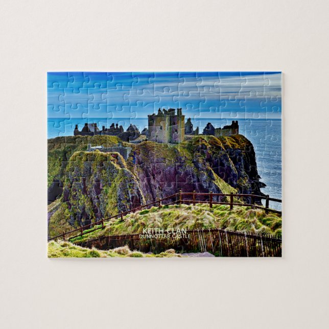 Puzzle Foto del Castillo Dunnottar de Keith Clan en Escoc (Horizontal)