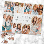 Puzzle Foto del Collage BFF elegante de los mejores amigo<br><div class="desc">El rompecabezas de Jigsaw Personalizado "Mejor Amigo". Este dulce y reflexivo rompecabezas es una manera divertida de celebrar tu amistad. Cuenta con espacio para ocho fotos, organizadas alrededor del borde para resaltar tus recuerdos favoritos juntos, mientras se mantiene el foco en el texto significativo en el centro. En el centro,...</div>
