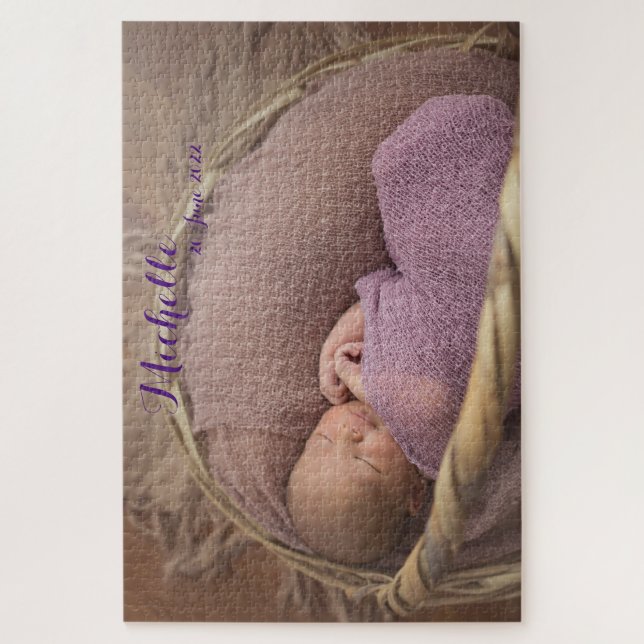 Puzzle Foto del Personalizado personalizado recién nacido (Vertical)