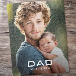 Puzzle Foto del recién nacido del día del padre del padre