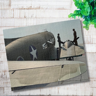 Puzzle Foto divertida de avión vintage piloto aviación