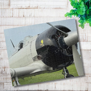 Puzzle Foto divertida de avión vintage piloto aviación