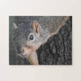 Puzzle Foto divertida de la cara de una ardilla en primer