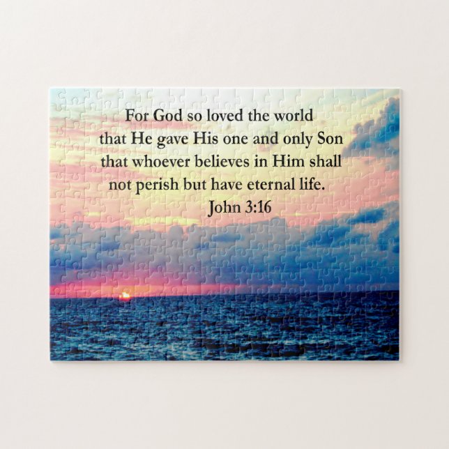 PUZZLE FOTO ESPIRITUAL DE JOHN 3:16 (Horizontal)
