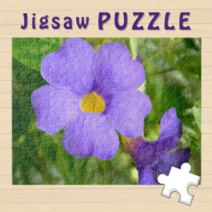 Puzzle Foto estética de flor violeta en flor - 